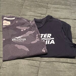 Hollister Black and Gray Tees Set
